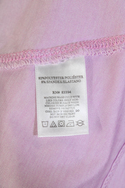 Etonic Women's Short Sleeves Round Neck Fitted Athletic Top Pink Size XS