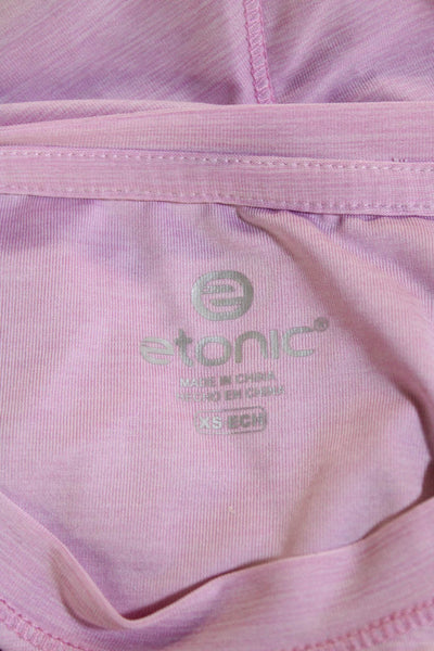 Etonic Women's Short Sleeves Round Neck Fitted Athletic Top Pink Size XS