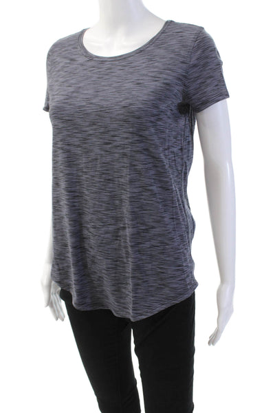 Lululemon Women's Short Sleeves Round Neck Fitted Athetic Top Gray Size 6