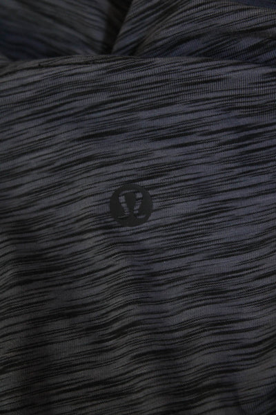 Lululemon Women's Short Sleeves Round Neck Fitted Athetic Top Gray Size 6