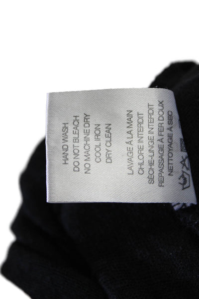 IRO Womens Linen Short Sleeve Lace Up Detail T Shirt Gray Size S