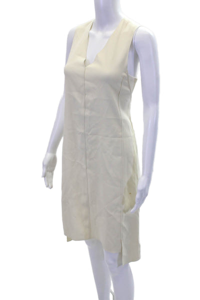 Rag & Bone Womens Sleeveless V Neck A Line Asymmetrical Maxi Dress Yellow Size 2