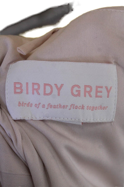 Birdy Grey Womens V Neck Spaghetti Strap A Line Gown Ballet Pink Size Medium
