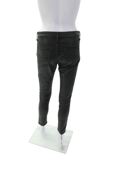 AG Adriano Goldschmied Womens The Legging Ankle Super Skinny Jeans Green Size 25
