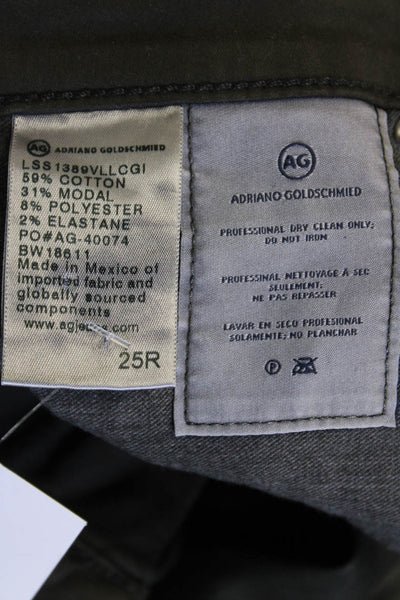 AG Adriano Goldschmied Womens The Legging Ankle Super Skinny Jeans Green Size 25