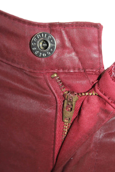 AG Adriano Goldschmied Womens The Legging Ankle Super Skinny Jeans Red Size 24