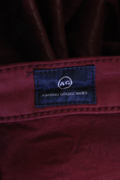 AG Adriano Goldschmied Womens The Legging Ankle Super Skinny Jeans Red Size 24