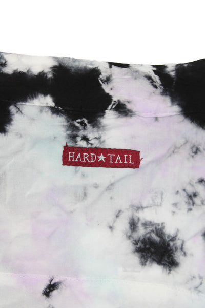 Hard Tail Women's Long Sleeves Cinch Waist Tie Dye Shorts Romper Size XL