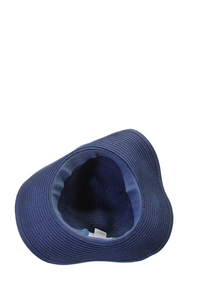 Genie by Eugenia Kim Womens Straw Braided Detail Panama Hat Blue One Size
