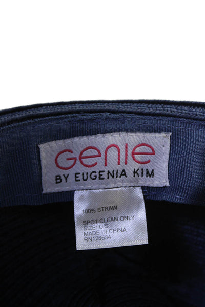 Genie by Eugenia Kim Womens Straw Braided Detail Panama Hat Blue One Size