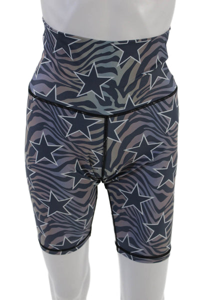 Chrldr Womens Star Print High-Rise Activewear Biker Shorts Multicolor Size M
