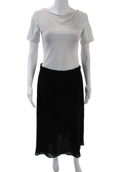 Calvin Klein Womem's Button Closure Lined Flare Maxi Skirt Black Size 14