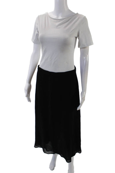 Calvin Klein Womem's Button Closure Lined Flare Maxi Skirt Black Size 14