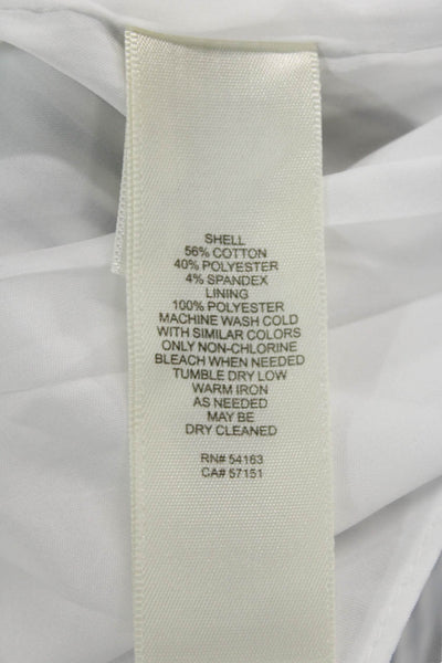 Eliza J Womens Cotton Striped Halter Neck Sleeveless Sheath Dress White Size 8