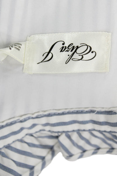 Eliza J Womens Cotton Striped Halter Neck Sleeveless Sheath Dress White Size 8