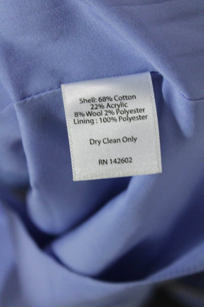 STS Sail To Sable Womens Cotton Zippered Sleeveless Peplum Top Blue Size M