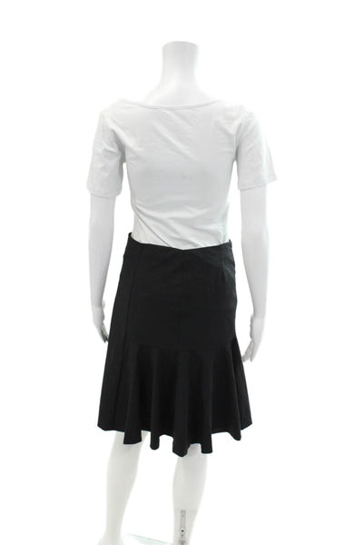 Trina Turk Womens High Rise Back Zipper Mini Trumpet Skirt Black Size 0