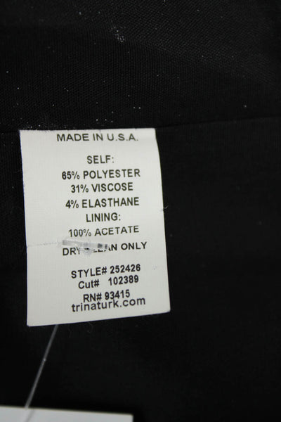 Trina Turk Womens High Rise Back Zipper Mini Trumpet Skirt Black Size 0