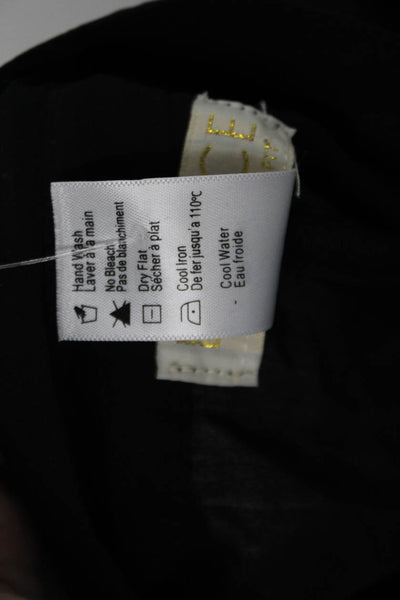 L Space Womens Button Down Drawstring Waist Shirt Dress Black Size Extra Small