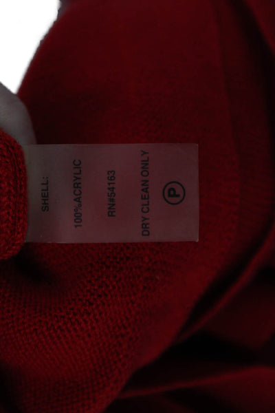 Calvin Klein Womens Sleeveless Crew Neck Layered Accent Dress Red Size L