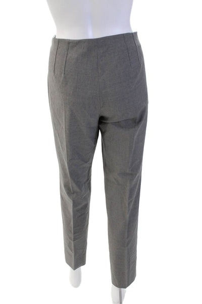 Theory Womens Wool Zippered Mid-Rise Tapered Dress Pants Gray Size 10