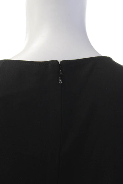 Parker Womens Textured One Long Sleeve Ruffle Short Sleek Dress Black Size 06
