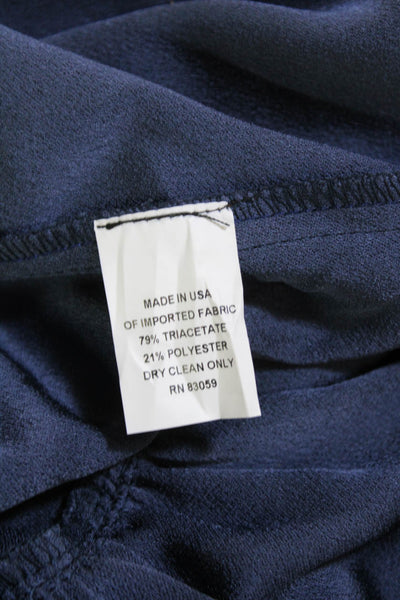 Drew Womens Textured Zip Lined Ruffle Tier Short Skirt Blue Size 04