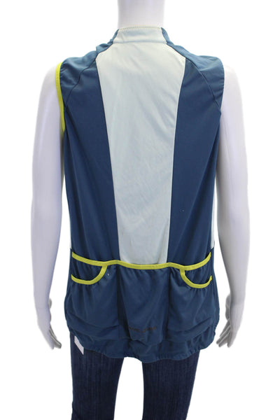 Pearl Izumi Womens Front Zip Crew Neck Lightweight Vest Jacket Blue Size XL