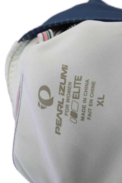 Pearl Izumi Womens Front Zip Crew Neck Lightweight Vest Jacket Blue Size XL