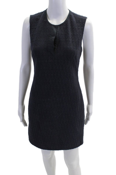 3.1 Phillip Lim Womens Sleeveless Zippered A-Line Mini Dress Blue Size 2