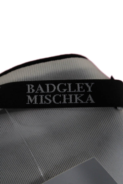 Badgley Mischka Women's Embellish Lace Short Sleeves Mini Dress Black Size 4