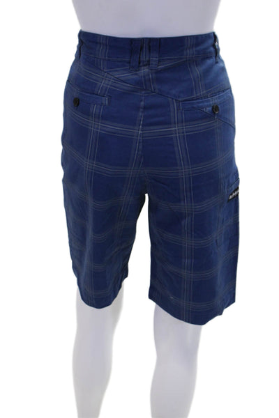 NYC Industry Womens Cotton Plaid Four Pocketed Casual Shorts Blue Size 26