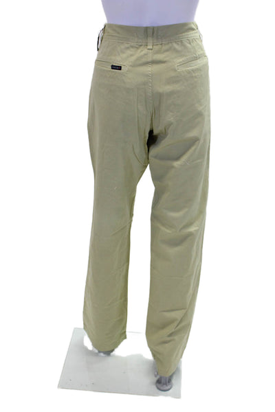 Cocoa Washwear Womens Cotton Pocketed Wide Legged Pants Light Green Size 30