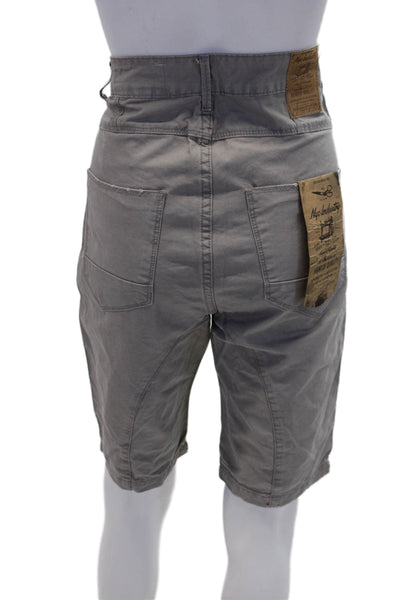 NYC Industry Womens Cotton Distressed Buttoned Casual Shorts Gray Size 26
