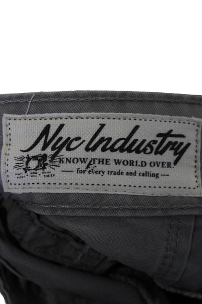 NYC Industry Womens Cotton Distressed Buttoned Casual Shorts Gray Size 26