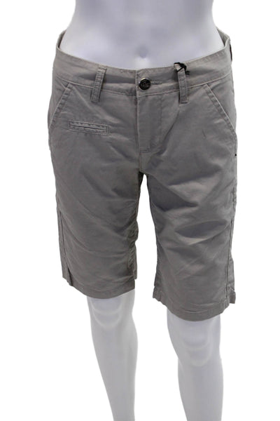 NYC Projects Womens Cotton Buttoned Pocketed Casual Shorts Gray Size 26