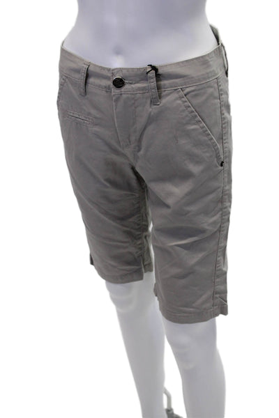 NYC Projects Womens Cotton Buttoned Pocketed Casual Shorts Gray Size 26