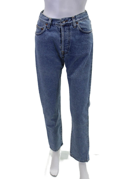 Uniform Womens Cotton Buttoned Four Pocket Straight Legged Jeans Blue Size 29