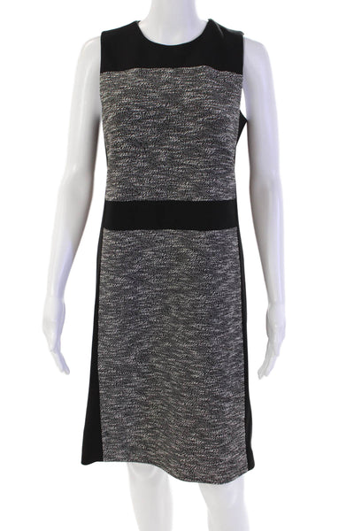 Badgley Mischka Women's Sleeveless Color Block Mini Day Dress Black Size 8