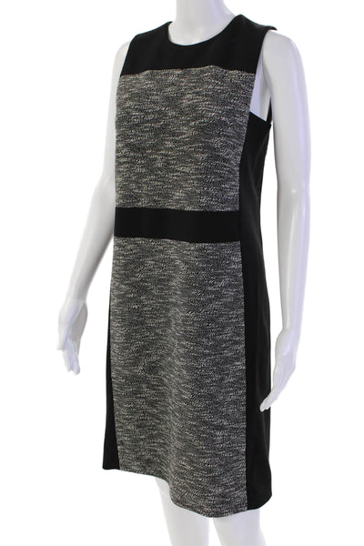 Badgley Mischka Women's Sleeveless Color Block Mini Day Dress Black Size 8