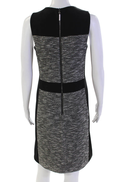 Badgley Mischka Women's Sleeveless Color Block Mini Day Dress Black Size 8