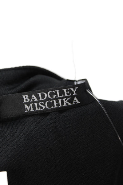 Badgley Mischka Women's Sleeveless Color Block Mini Day Dress Black Size 8