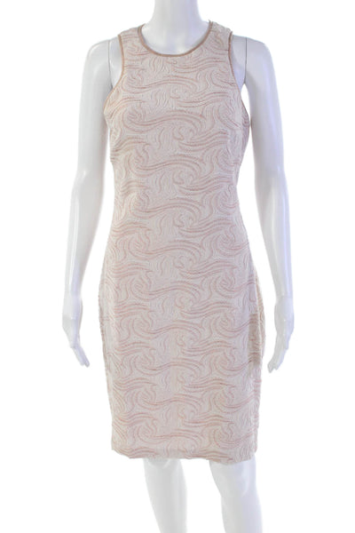 Belle Badgley Mischka Women's Sleeveless Sparkle Mini Dress Pink Size 4