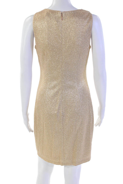 Belle Badgley Mischka Women's RBead Embellish Sprkle Mini Dress Gold Size 4