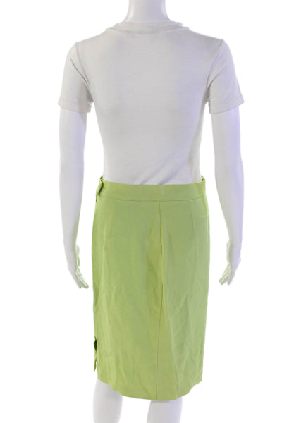 Sportmax Womens Back Zipped Buttoned Slip-On Midi Pencil Green Size 12