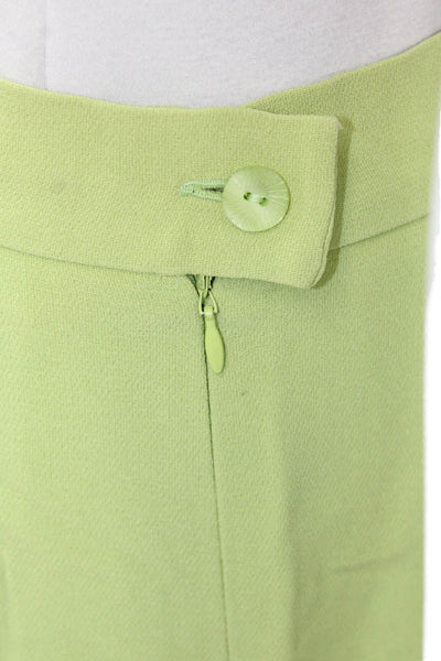 Sportmax Womens Back Zipped Buttoned Slip-On Midi Pencil Green Size 12