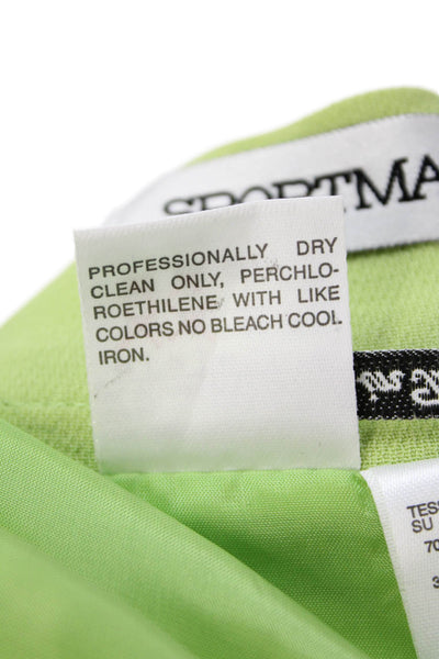 Sportmax Womens Back Zipped Buttoned Slip-On Midi Pencil Green Size 12