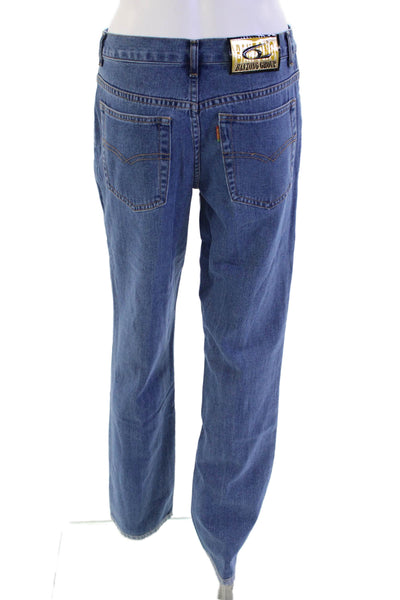 Banzong Womens Medium Washed Buttoned Straight Leg Jeans Blue Size XL