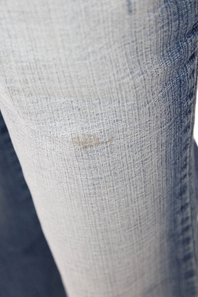 GezHidun Jeans Womens Cotton Bootcut Acid Washed Jeans Blue Size 2XLT
