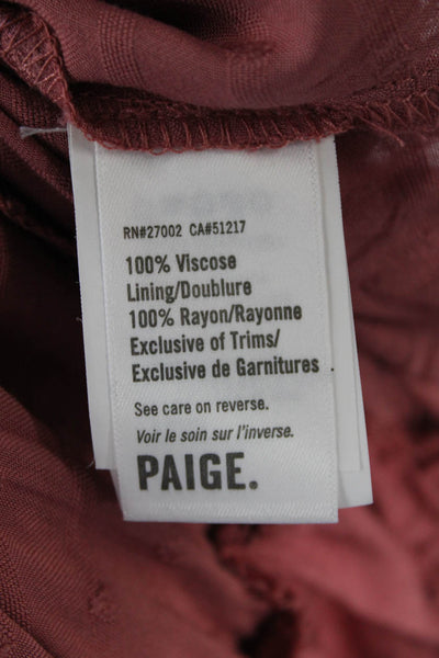 Paige Womens Cap Sleeve Keyhole Tiered Mini Shift Dress Pink Size Medium